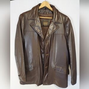 Cooper Vintage 70s Brown Leather Mens Jacket